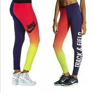 Nike Women’s Gradient Track Joggers – Red, Yellow & Navy